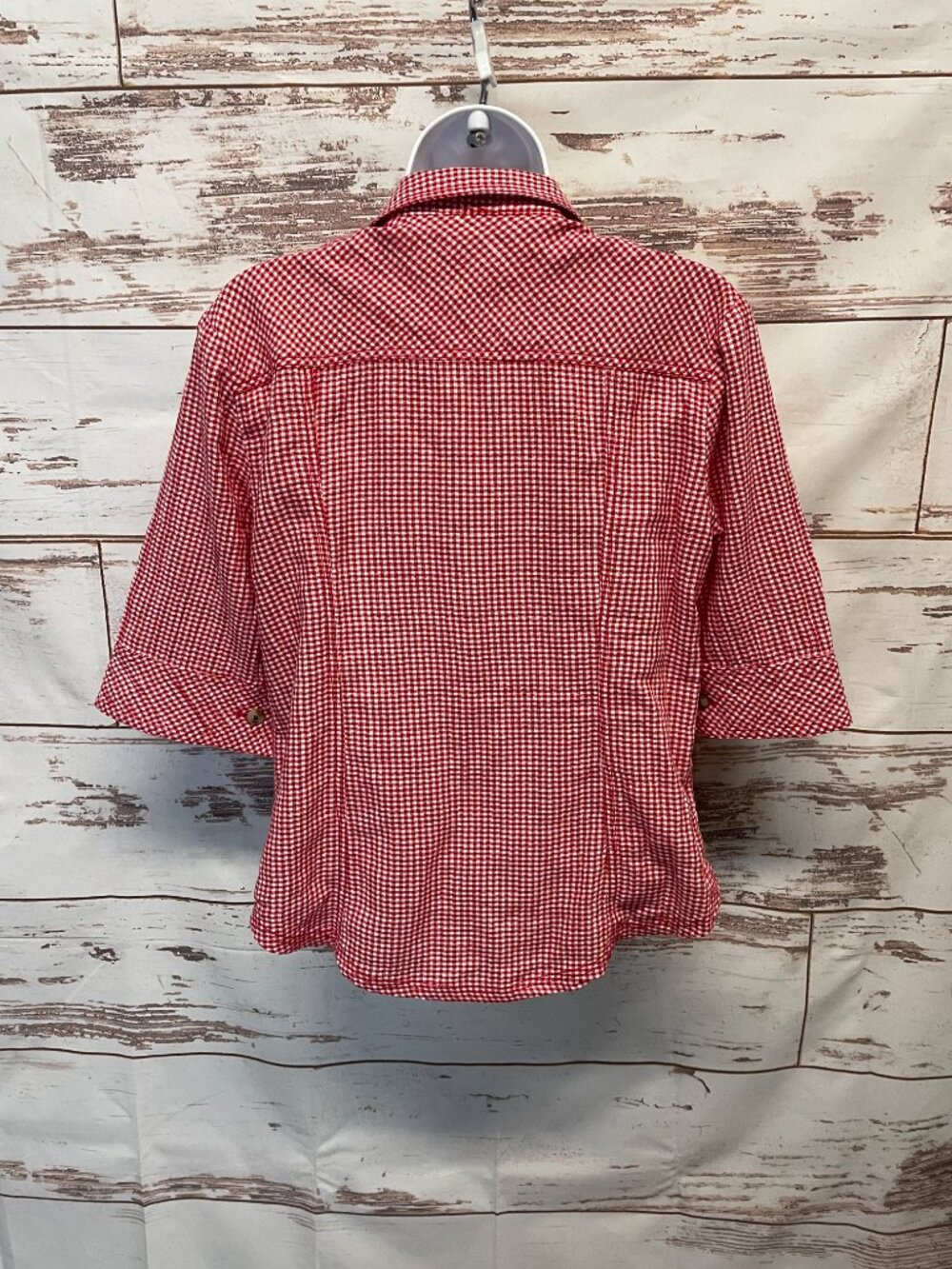 Anthropologie Pilcro Pin Tuck Half -Sleeve Button Down Shirt - Picture 4 of 8